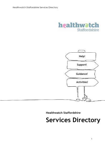 Healthwatch Staffordshire Services Directory