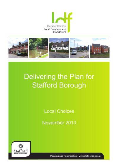 The Plan for Stafford Borough - Local Choices Consultation