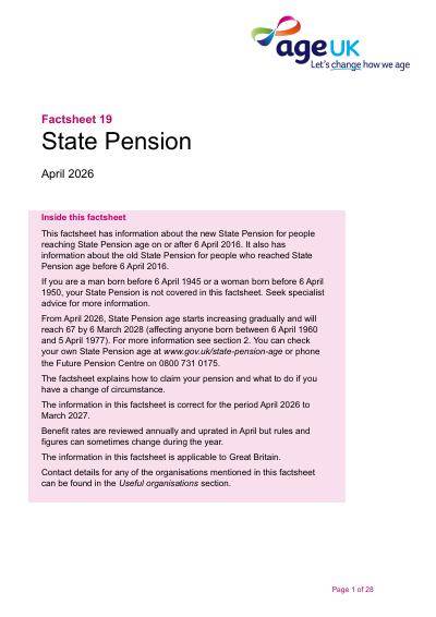 State Pension Factsheet