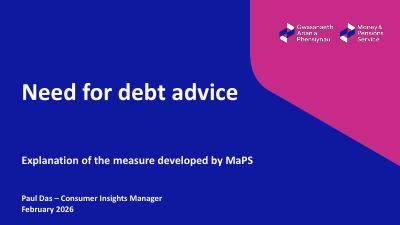 Need for Debt Advice Measure Explanation
