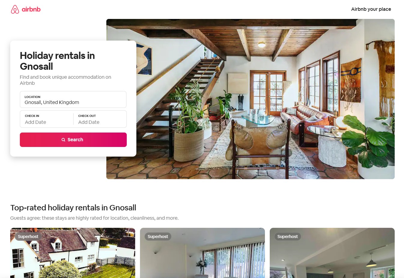 Airbnb - Gnosall Holiday Rentals