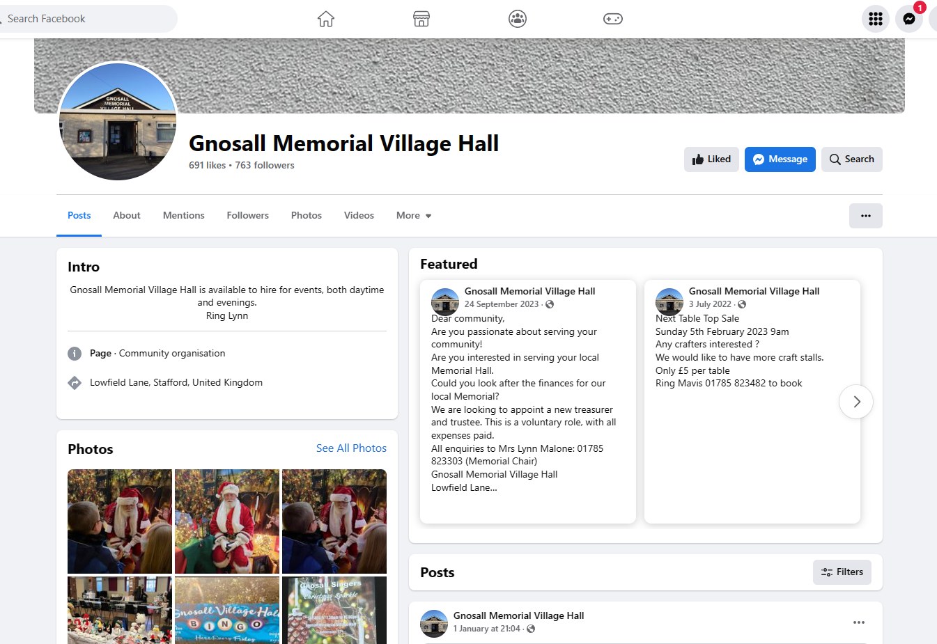 Gnosall Memorial Village Hall
