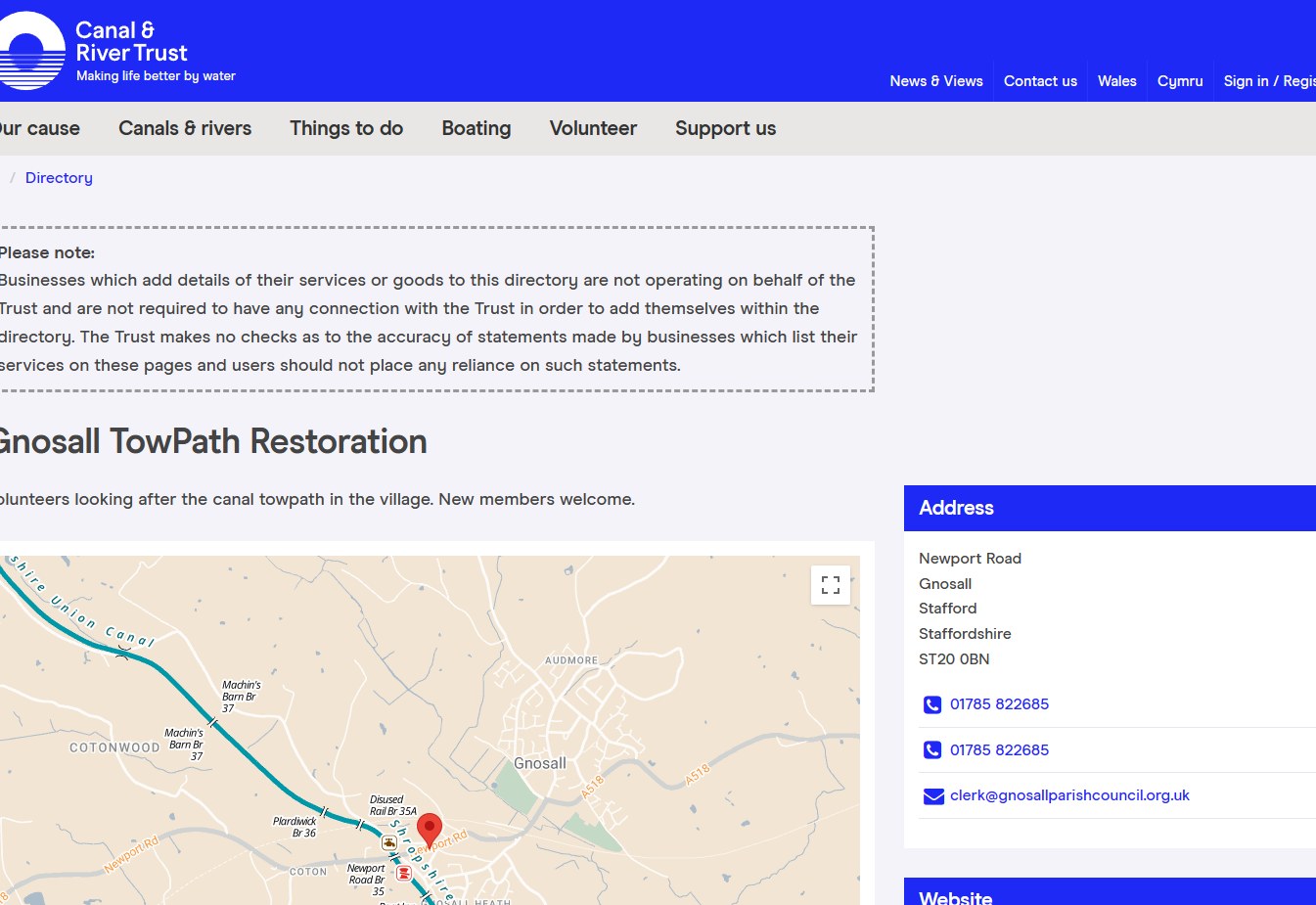 Gnosall Towpath Restoration