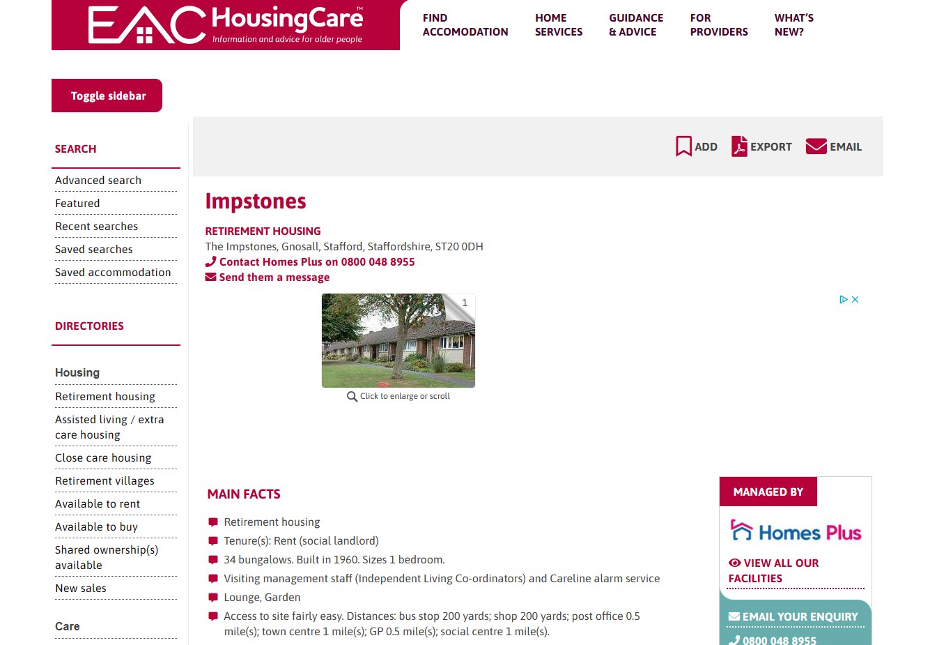 Impstones Retirement Housing