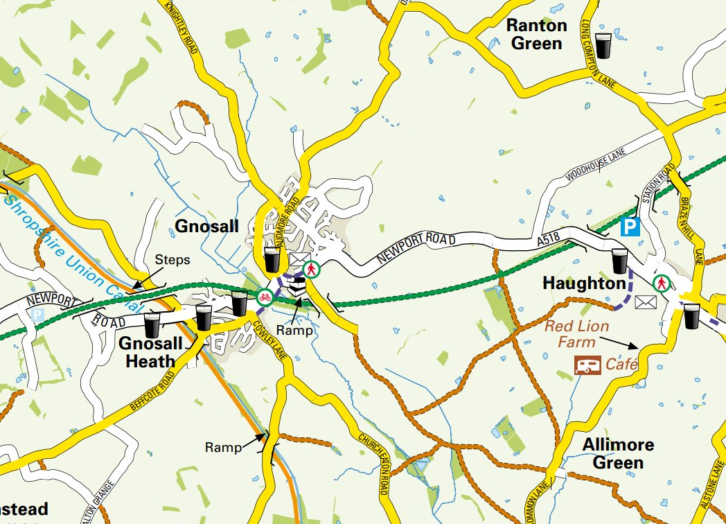 Staffs Cycling Map